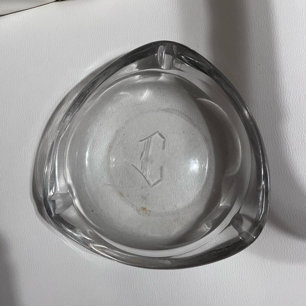 Viking Glass Ashtray Large MCM 1950s. “C”